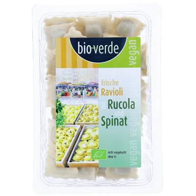 bio-verde Frische Ravioli mit Rucola Spinat (250g)